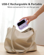 HEYVALUE Nasal Aspirator for Baby, Hospital Grade Nose Sucker with 9 Levels Suction, Night Light and Nursery Rhyme Soothing, Electric Nose Suction for Baby with Food-Grade Silicone Tips Purple