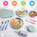 Elk and Friends 14oz Stainless Steel Kids + Toddler Drinking Cups | The Original Mason Jars with Lids + Sleeves + Straws | Smoothie Cups | Spill Resistant | Dishwasher Safe | 4 Pack