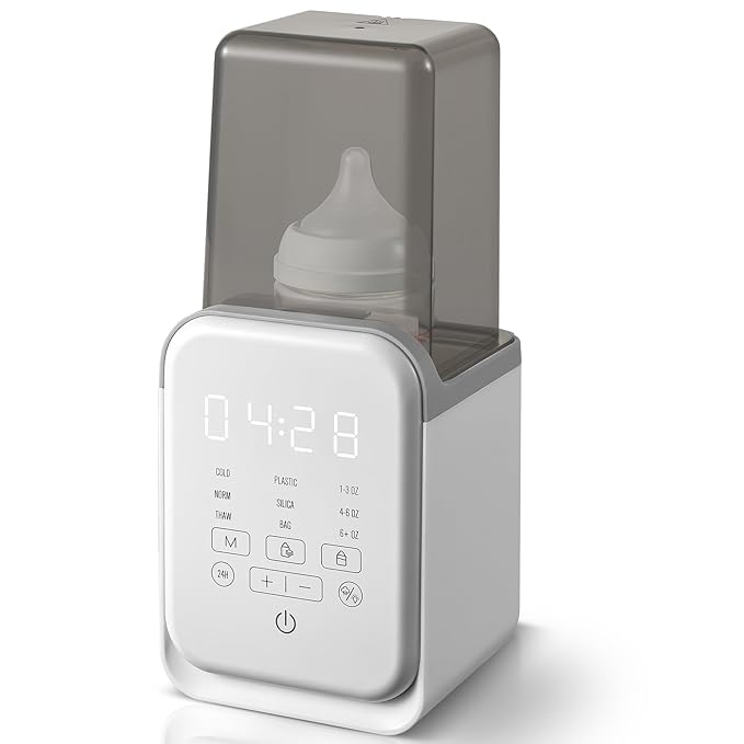 Bottle Warmer, 10-in-1 Fast Baby Bottle Warmer for Breastmilk & Formula, Baby Milk Warmer with Smart Temp Control and Night Light, Bottle Warmers for All Bottles