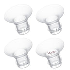 Momcozy Flange Insert 15mm Compatible with 24mm Flange/Shield of Most Pumps, Insert for Breast Pump Replacement Accessories, 4PCS 15mm