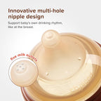 Natural Anti-Colic Baby Bottles That Mimic Breastfeeding Newborn Breast Like Nursing Bottle 0+ Months, 8 Ounce,1pack