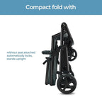 Mompush Baby Stroller, Convertible 2-in-1, Infant Car Seat Compatible, Includes Adapter - Sturdy Full-Size Infant Stroller for Family Adventures