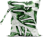 Wet Bag, Wet Dry Bag, Wet Bag for Swimsuit, Travel, Beach, Pool, Diapers, Dirty Yoga Gym Clothes, Makeup Bag, Waterproof Tropical Palm Leaves Decor Jungle Palm Leaf Favors