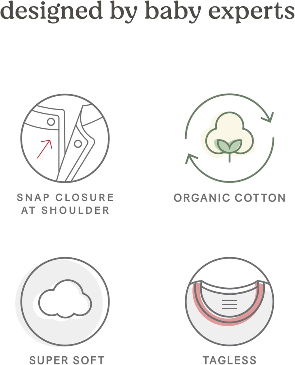 Huggies Unisex Baby Basic T-Shirt, Mid Grey Heather/Stripe