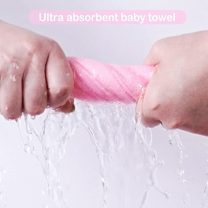 softan Baby Washcloths, 24Pack Baby Wash Cloths Extra Soft & Ultra Absorbent, Baby Towels and Washcloths Face Towel Unisex for Boys Girls Body, Washclothes Gentle on Sensitive Skin, 9x9 Flamingos