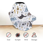Yoofoss Nursing Cover Breastfeeding Scarf - Baby Car Seat Covers, Infant Stroller Cover, Strechy Carseat Canopy for Boys and Girls (Dinosaur)