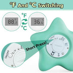 Baby Bath Thermometer, Infant Digital Water Thermometer Safety with 4 Color Backlit and Temperature Warning, Room Thermometers Floating Toy for Infant, Toddler, Bathtub, Swimming Pool