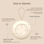 Portable Baby Sound Machine [White Noise for Babies Kids Adults][Sleep Soother][Timer Function][12 Soothing Sounds] 15 Hours Battery Life, Travel,Registry Gift,Shower,Clips on Baby Stroller