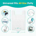 [90 Counts] Disposable Potty Liners Compatible with OXO Tot 2-in-1 Go Potty, Potty Refill Bags for Toddler Travel, Universal Potty Bags Fit Most Potty Chairs