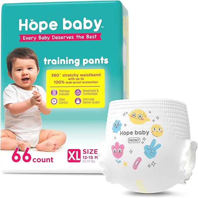 3T-4T (22-37 LBS), 66 Count Premium Training Underwear, Baby Diapers Toddler Potty Training Pants, Hypoallergenic with Skin