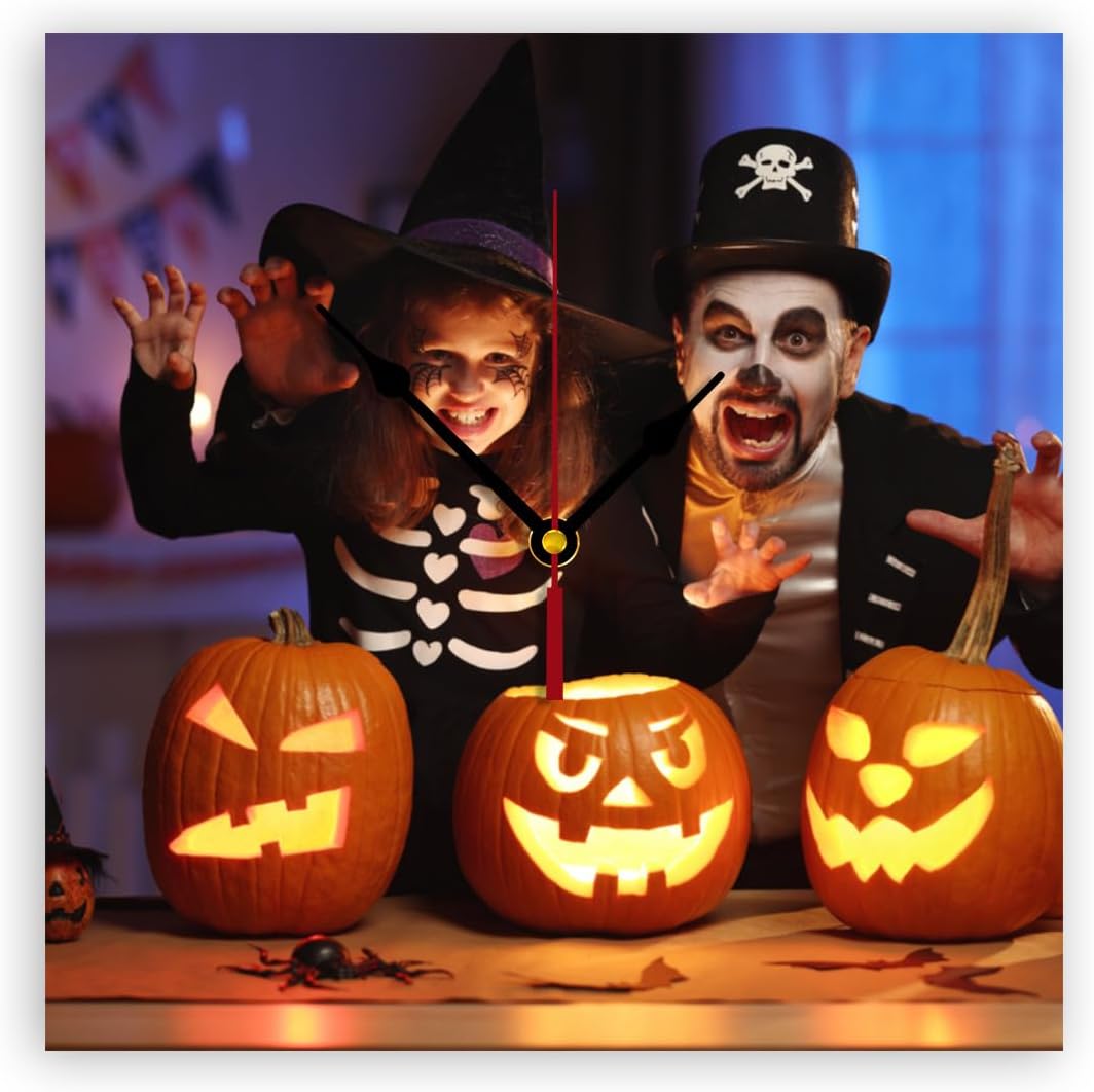 Custom Clocks for Walls Personalized Picture Hanging Time Clocks Silent Non Ticking Round Decoration for Kitchen Wedding Friend Family Lover