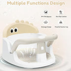 Baby Bath Seat for Babies 6 Months & Up Sitting Up, Non-Slip Baby Bath Chair with Suction Cup, Safe and Comfortable Portable Infant Bath Seat for Bathroom, Bathtub Tub, Easy to Clean (Yellow)