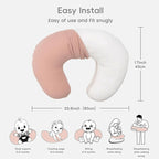 FUNUPUP Muslin Nursing Pillow Cover Compatible with Boppy Nursing Pillow, Soft Baby Nursing Covers for Breastfeeding Pillows for Boys Girls, Blush