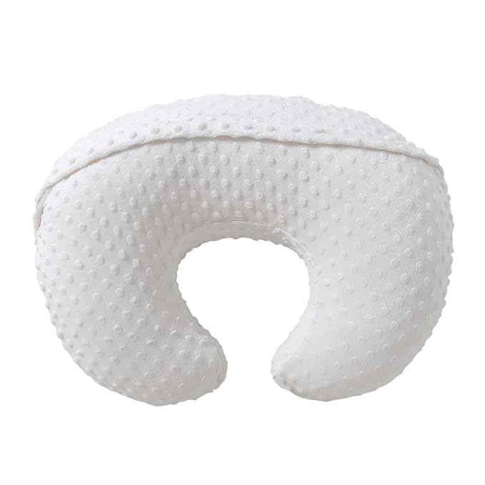 Baby Nursing Pillow and Body Positioner with Premium Slipcover for Breastfeeding for Baby Boys and Girls, Feeding Pillow with Breathable Comfortable Pillowcase (Cloud Dancer)