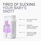 Dr. Noze Best - NozeBot | Electric Baby Nasal Aspirator | Hospital Grade Suction | Nose Sucker and Nasal Vacuum | Safe for Infants and Toddlers (On The Go - Mild Congestion)