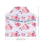 Yoofoss Nursing Cover Breastfeeding Scarf - Baby Car Seat Covers, Infant Stroller Cover, Strechy Carseat Canopy for Boys and Girls (Flower)