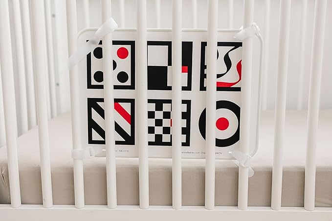 Baby Mirror - Large Crib Mirror - Double-Sided with High Contrast Images - Baby Safe Mirror - NICU Approved - Shatterproof with Hospital Grade Rubber by Genius Baby Toys