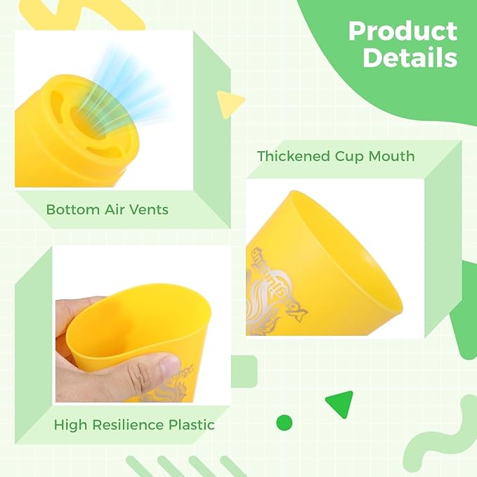 yeesport 48 PCS Sport Stacking Cups with Horse Pattern, Sport Training Game for Challenge Competition, Plastic Stacking Cups, Classic Family Game for Youth and Adults, Red+Blue+Green+Yellow