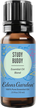 Edens Garden Study Buddy Essential Oil Blend- 100% Pure Premium Grade, Undiluted, Natural, Therapeutic, Aromatherapy, The Best for Diffusing, Kid Safe, Humidifiers, Skin 10 ml (.33 fl oz)