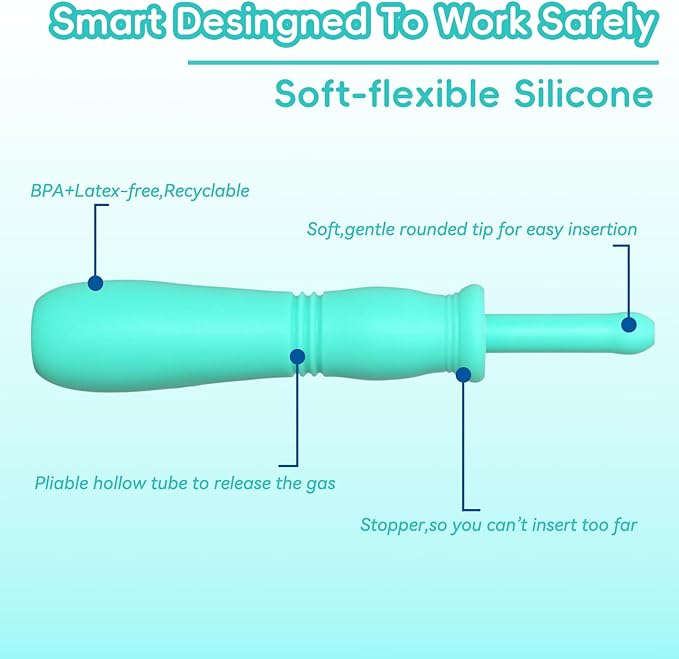 Gas and Colic Reliever for Babies, 20 Count Natural Solution Effective Instant Constipation Gas Relief for Babies Boys Girls Colic and Gas Relief, Green