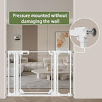 Clear Baby Safety Gate for Stairs,29"-48" Wide, 30" Tall Pressure Mounted Acrylic Pet Gate, Easy Walk Through Auto Close Child Gate for Doorways and House,29.52-47.24"