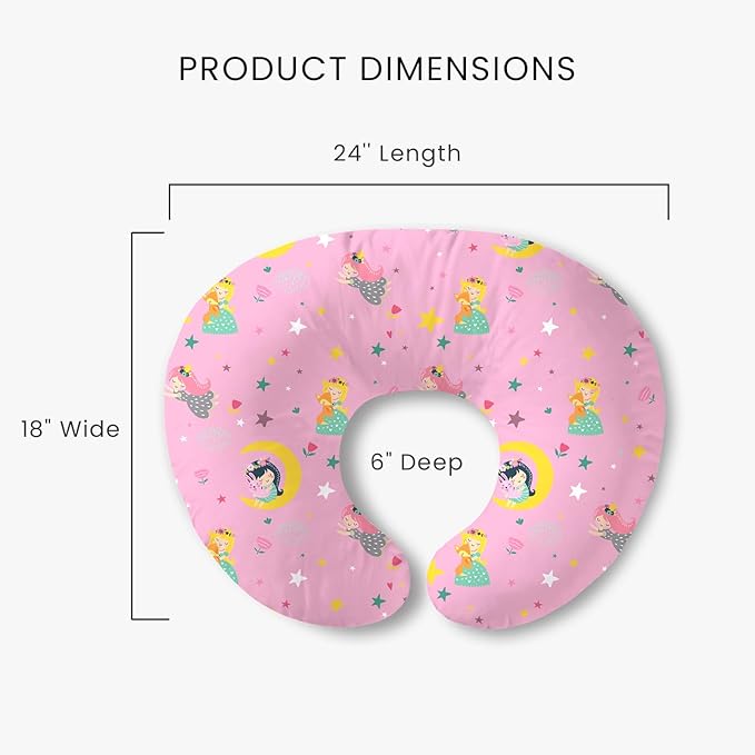 Plushii Nursing Pillow for Breastfeeding, Breathable Breast Feeding Pillow and Positioner with Removable Cover for More Support, Tummy Time and Bottle Feeding Support Pillow, Moon Fairy