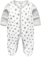 Kiddiezoom Baby and Toddler Boys'Snug Fit Footed One-Piece Romper Jumpsuit Cotton Cotton Footed Outfit