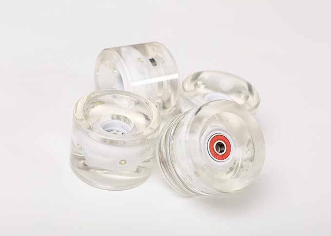 Clear Longboard Skateboard - Transparent Acrylic Long Boards with Light-Up LED Wheels for Smooth Rides - Ride The Streets in Style with Longboard Built for Beginners & Pros Alike