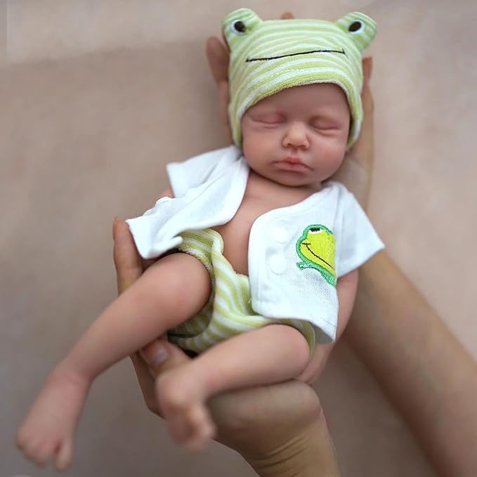 12" Silicone Full Body Reborn Baby Doll Realistic Newborn Doll Lifelike Closed Eyes Sleeping Baby Girl The Look Real Doll Stress Relief with Clothes Accessories