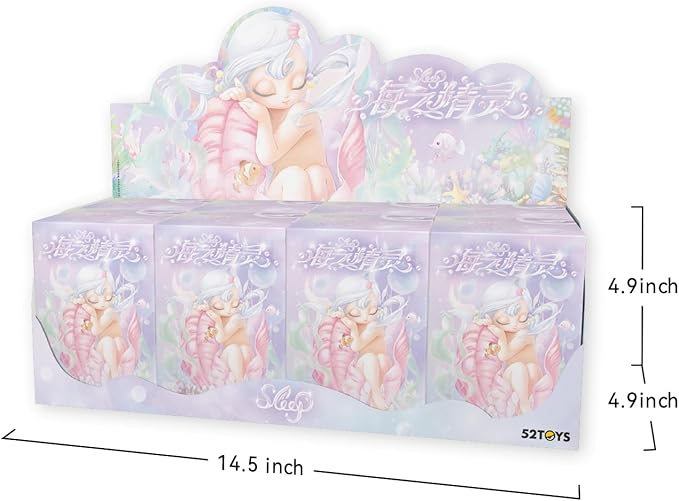 52TOYS Sleep Sea Elves Series Figurine Whole Set Action Figure Collectible Toy Desktop Decoration 3.3 Inch Gift for Birthday Party Holiday