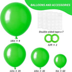 RUBFAC 129pcs Green Balloons Different Sizes 18 12 10 5 Inch Green Latex Balloon Garland Arch for Masquerade Party Decorations Birthday Baby Shower Wedding Party Supplies