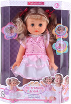 Belinda Fashion Walking Doll 12" Interactive Vinyl Baby Sonic Control Toy Singing Talking Girl Sweet Princess with Blinking Eyes