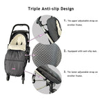 Funlife Anti-Kick Waterproof High Performance Winter Stroller Footmuff Fits All Travel Gear,Front Piece Height Adjustable and Removable,M6-4T