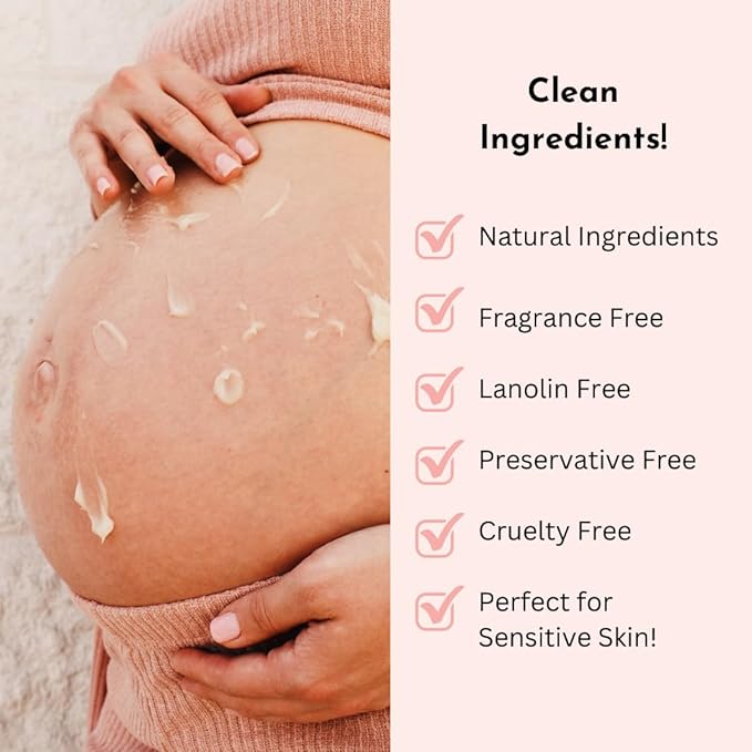 Irene Organics Belly Bundle – 5 Piece Pregnancy Skincare Gift Set with Organic Belly Butter & Natural Body Oil for Stretch Marks (5 piece set)