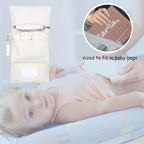 Baby Bag Organizer, Waterproof Mini Diaper Bag, Foldable Mom Travel Set, Diaper Organizer, with Gift for Baby Shower (Coffee)