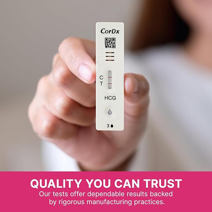 CorDx Early Detection Pregnancy Test Kit, Urine Tests for Easy at Home hCG Level Testing, Tester for Pregnant Women, Clear, Fast and Reliable Result with Over 99% Accuracy, 21 Pack Cassettes