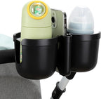 Accmor Stroller Cup Holder with Phone Holder, Universal Cup Holder for Uppababy Nuna Doona Strollers, 2-in-1 Bottle Phone Holder for Bike, Wheelchair, Walker, Scooter