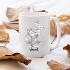 Fox Coffee Cup 11 Oz 15 Oz, Personalized Fox Mug Gift For Men Women Foxes Lover Daughter Son, Customized Name Animal Accent Coffee Mug, Foxes White Ceramic Cup Gift For Birthday Christmas Holiday