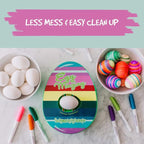 The Eggmazing Egg Decorator The Original Easter Egg Decorator Kit - Arts and Crafts Set - Includes Egg Decorating Spinner and 8 Colorful Quick Drying Non Toxic Markers [Packaging May Vary]