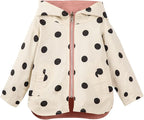 Mud Kingdom Cute Girls Hooded Jacket Reversible Full Zipper Outerwear