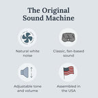 Yogasleep Dohm (Gray) The Original White Noise Machine, Relaxing Natural Sound from a Real Fan, Noise Cancelling for Office Privacy, Sleep Aid for Adults & Baby, Travel Size Pink Noise Machine