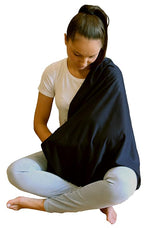 LK Baby Infinity Nursing Scarf Breastfeeding Cover Ultra Soft Premium Jersey Polyester- 100% AZO free and Safe for Baby (Black)