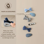 Baby Girls Hair Clips Bows Set 20 Pack 2'' Handmade Toddler Hair Accessories, Infant Fully Covered Barrettes for Kids Fine Hair