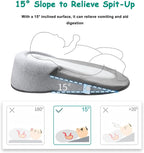 Baby Nursing Pillow,Feeding Support Pillow,Reflux Breastfeeding Nursing Pillow to Reduce Spit-Up, Bottle Feeding, Removable Baby Feeding Pillow