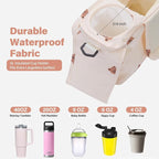 Universal Stroller Organizer with Cup Holders, Detachable Wristlet | Fits All Strollers | Stroller Diaper Bag Organizer with Phone Pocket, Insulated Bottle Holder & Storage Compartments