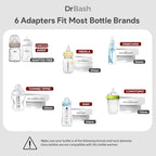 DrBash Portable Bottle Warmer for Travel, Leak-Proof Travel Baby Bottle Warmer with Fast Heating for Breastmilk, Safety Material Baby Bottle Warmer for Dr. Brown, Medela, Tommee Tippee, ComoTomo,