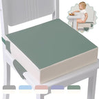 Booster Seat for Kitchen Chair with Adjustable Straps, Toddler Booster Seats for Dining Table Portable for Travel Camping Eating, Booster Cushion for Table for Baby Child Infant Kid Boy Girl