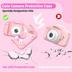 Upgrade Kids Camera for Girls, Christmas Birthday Gifts for Boys, 1080P HD Selfie Digital Video Camera for Toddlers, Cute Portable Little Girls Boys Gifts Toys for 3 4 5 6 Years Old