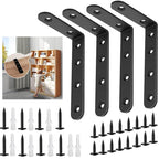 Anti Tip Furniture Anchors for Baby Pet Proofing,Furniture Wall Anchor Furniture Dresser Bookshelf Falling Prevention Device for Children (Black)