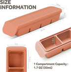 Silicone Freezer Trays with Lid,1.7oz 4 Section - Leak Proof Silicone Freezer molds for Homemade Baby Food Breastmilk,Purees, Vegetables, Baby Food Jars Ice Tray with Lid BPA Free Taupe Brown